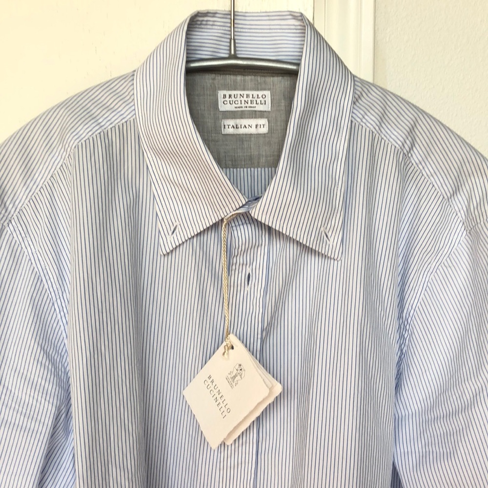 Brunello Cucinelli Italian Fit Cutaway Collar